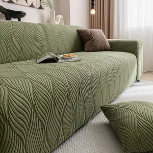 Sofa Slipcover - Full Coverage Couch Cover for Sofa with Anti-Slip Elastic Bottom, 1-Piece Furniture Protector for Kids and Pets, Soft Polyester Fabric