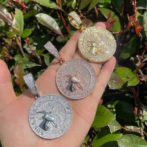 [ICE HUE]18K Gold Vacuum Plated Copper with 5A+ Sri Lanka Zircon Animal Goat Pendant with Necklace Miami Italy Mexico & Micro Inspired for Women & Men Luxury Jewelry,Daily Wear,Casual Fashion,Gift Idea,,Classic,Hip Hop,Simple,Sporty Style