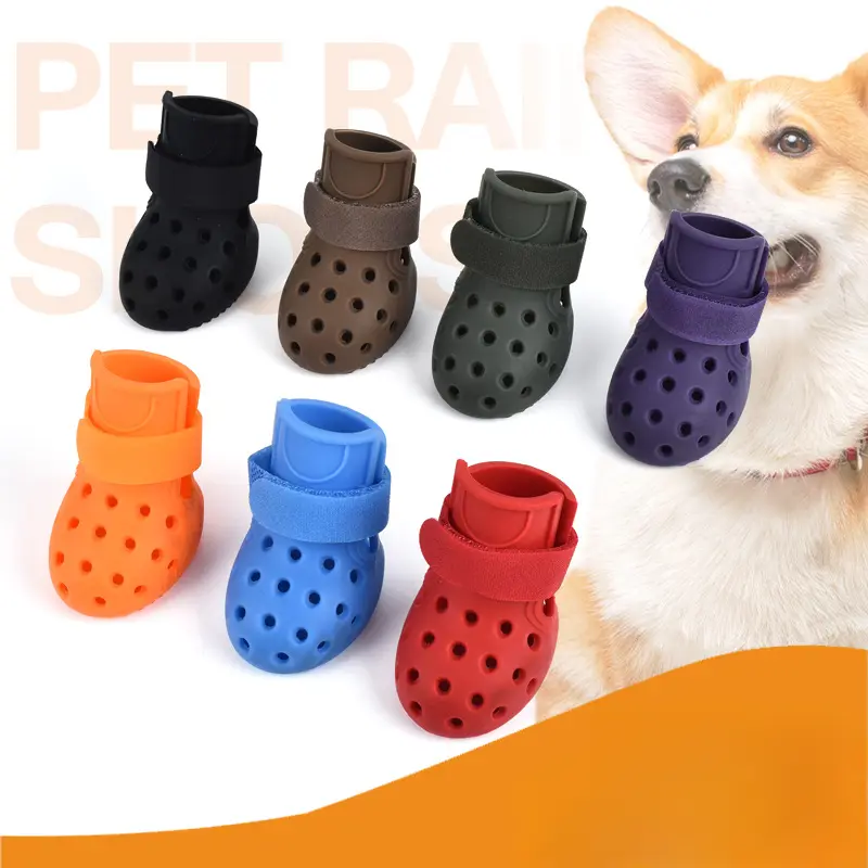 New pet dog foot covers dog shoes and socks anti-scratch non-slip soft silicone foot covers nail clippers anti-scratch pet shoes