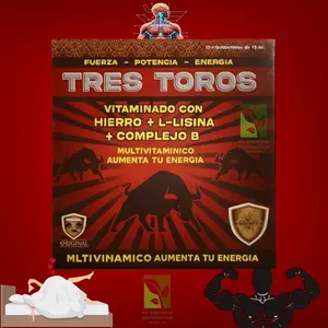Tres Toros Hiero Vitamin B12 Dietary Supplement with 10 Microbacterias of 15 mL - Multivitamin for Healthcare & Edible Fitness, No B12, No Lactose