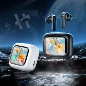 Wireless Earphone, Noise Cancelling Bluetooth Earbuds Headphones with Smart Touch Display Charging Case Light-Weight Sport Headset gym Long Standby Waterproof In-Ear headphones for iPhone Multilingual Audifonos Chargeable Audio Electronic TikTok Shop