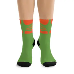 Green Super Hero Socks - Angel Wings Socks / School color wings Socks / Cool Sports Athlete Socks
