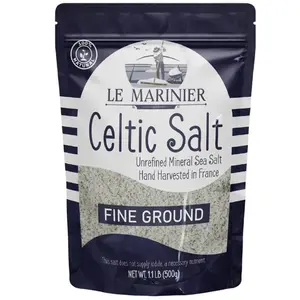 Le Marinier Celtic Salt Fine Ground, 1.1lb - 18oz. Mineral Rich. 100% Natural and Unrefined Sea Salt Organic Vital Minerals Fine. Hand Harvested Mineral Salt (1.1lb Fine Ground)