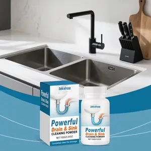 Jakehoe Drain Cleaning Powder Kitchen Bathroom Drain Cleaning Descaling Deodorizing Unclogging Powder