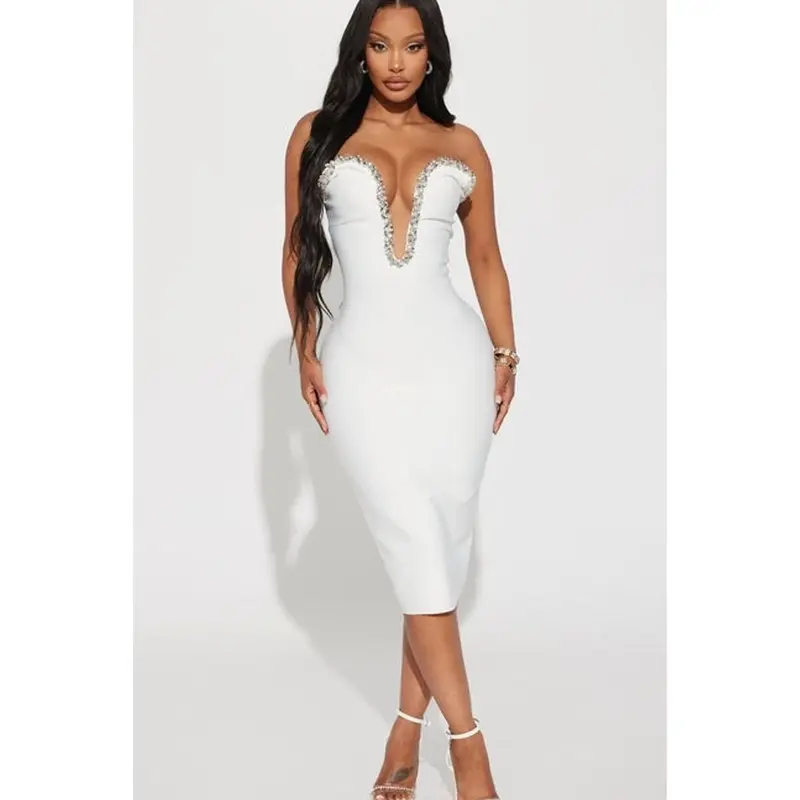 lamarque corey mini dress Maiara Shortsleeve Slinky Tie Mini Dress - White