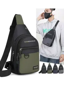 Cross-Border Fashion Chest Bag Men Oxford Casual Shoulder Bag Diagonal New Backpack Trendy Waist Bag Casual Bum Bag Crossbody Bag Wholesale phonebag Zipper Fanny Pack