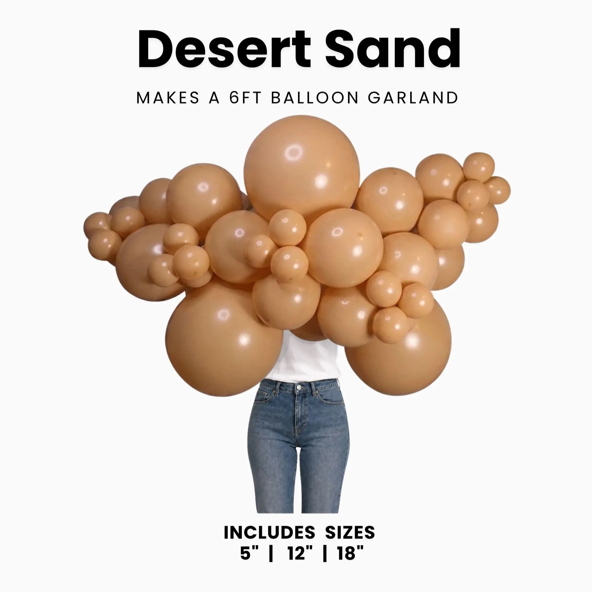 Desert Sand Balloon Pack with Optional Add-Ons