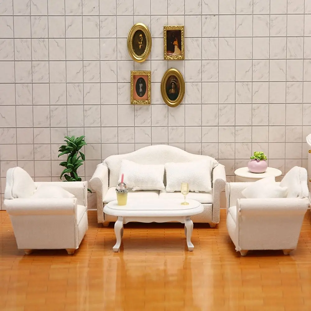 1:12 Miniature Soft Sofa For Dolls Multistyles Mini Furniture Toys Dollhouse Pretend Play Toy Children Gifts Home Decoration