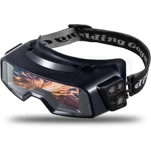 Welding Glasses Auto Darkening Welding Goggles Cutting Welder Safety Eye Protection Adjustable Anti-glare Goggles for TIG Gas Welding Cutting Welding Grinding (B)