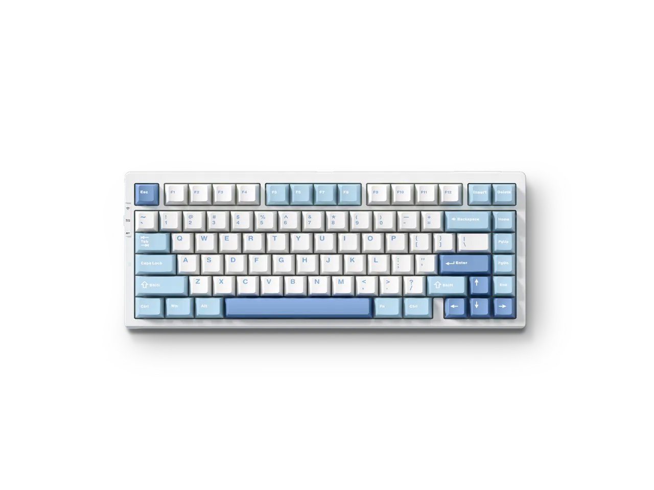 MCHOSE G75 PRO 75% Wireless Mechanical Keyboard, TKL Keyboards Tri-Mode BT5.0/2.4GHz/USB-C, Hot Swap Custom Creamy Keyboards Linear Switch, Double Shot PBT Keycaps RGB LED Backlit (Blue/Cabbage Tofu)