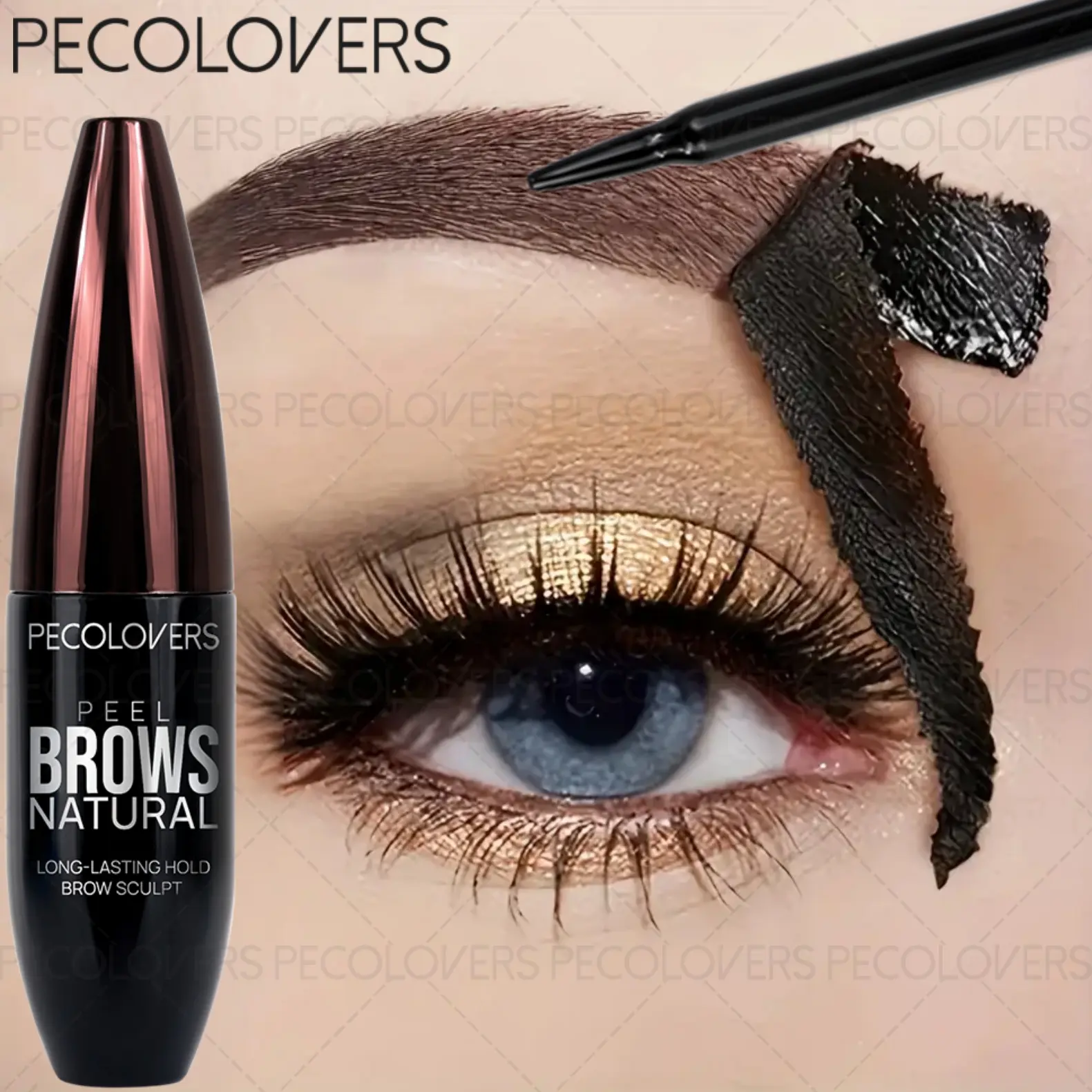 1Pc Peel Off Eyebrow Gel - Waterproof Brow Color, Long-Lasting For Daily Makeup, Brown And Dark Brown, Eye Cosmetic