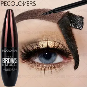 1Pc Peel Off Eyebrow Gel - Waterproof Brow Color, Long-Lasting For Daily Makeup, Brown And Dark Brown, Eye Cosmetic
