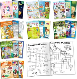 24 Mini Activity Books for Kids Party Favors ages 4-8 8-12,Fun and Challenges include Mazes, Dot to Dot,Word Search, Word Scramble and More for Goodie Bag Stuffer Classroom Activity