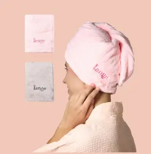 L'ANGE HAIR - Plush Hair Wrap Towel Medium Ultra-Absorbent Coral Fleece 2-Pack, Hair Drying Towel, Lightweight, Soft Absorbent Towel