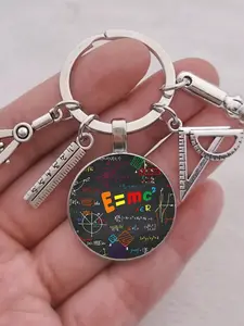 Ruler Pen Keychain, Time Gem Keychain for Teachers, Graduation Gift Key Ring, Elegant Teacher Souvenir, Perfect Present for Educators