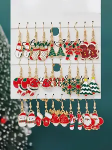 30pcs Christmas Earrings Set for Holiday Gifts, Festive Jewelry Collection, Perfect Xmas Present Idea, Stylish Ear Accessories