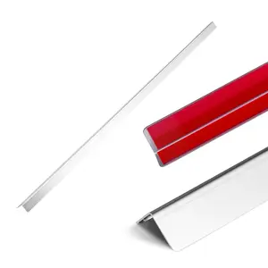 VEVOR Stainless Steel Wall Corner Protector, 1 x 1 x 48 inch, 10 Pack Metal Corner Guards, 304 Stainless Steel Edge Trim 90-Degree Angle for Home,Office,Commercial Wall Protection, with 3m Tape