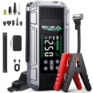 BIUBLE High-Performance 26800mAh 10000A Portable Car Jump Starter, 150PSI Tire Inflator & Blower, 65W PD Fast Charging Laptop Power Bank, Includes Multiple Vehicle Accessories
