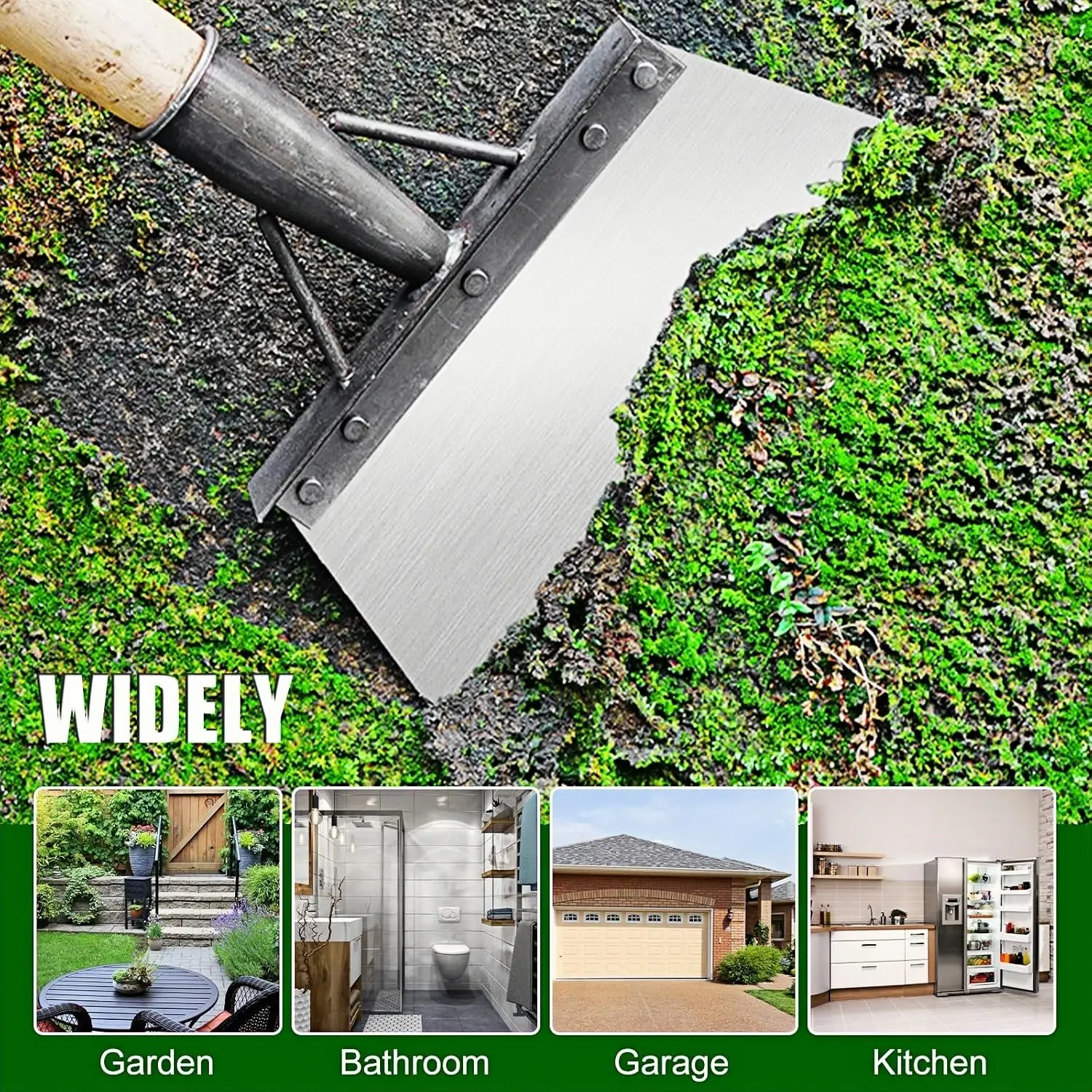 Heavy-Duty Stainless Steel Trowel for Gardening - Versatile Weeding Shovel & Scraping Spatula for Outdoor Chores - Durable Design for Yard & Farm Main