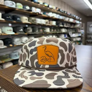 Backshore Leather Patch Rope Hat - Slough Camo