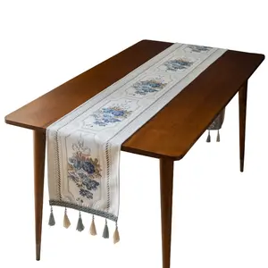 Yimanqiyun Jacquard Table Runner European Style Tablecloth for Dining Table Coffee Table Bed Runner TV Cabinet Factory Direct