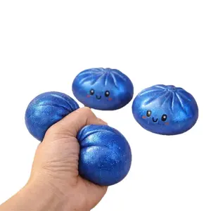 1pcsRealistic Steamed Bun Squishy Toy with Expression Slow Rebound Stress Relief Squeeze Toy for Kids Adults