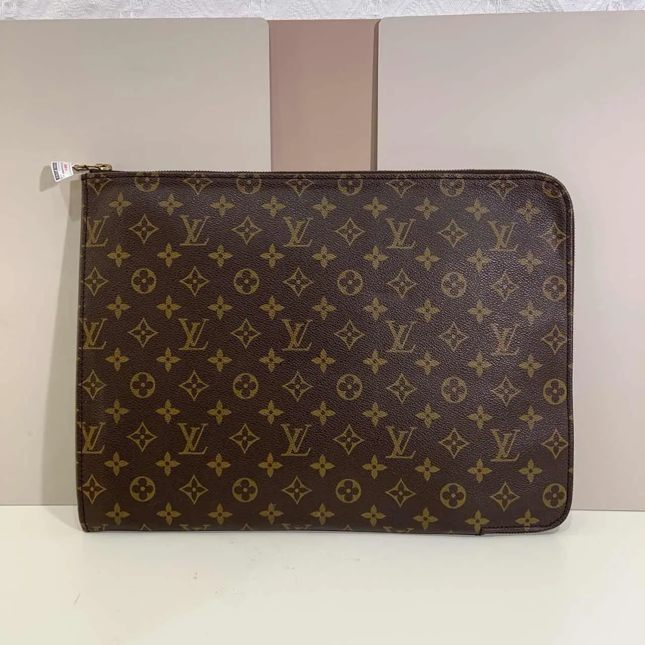Pre-owned Louis Vuitton pvc Clutches & Wristlets Brown Portfolio Poche Documents Case Clutch qiqia8168