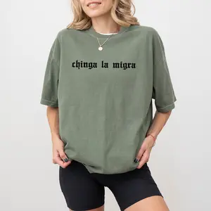ChicCotton Vintage Chinga La Migra Comfort Colors Shirt, Gothic Abolish Ice T-shirt, No Human Is Illegal Graphic Tee, Human Rights Clothing