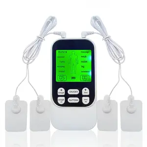 Dual Channel Muscle Massage Unit, 10 Massage Modes & 30 Intensity Levels, Rechargeable Compact Body Massager with 4 & 8 Electrode Pads for Pain Relief