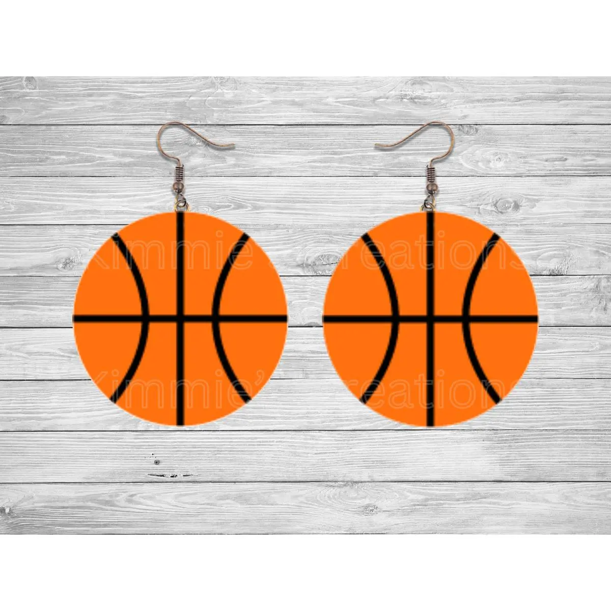 Basketball Round Earrings