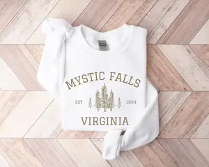Mystic Falls Virginia Shirt, TVD Fan Gift, Vampire Diaries Unisex T-Shirt, Salvatore Sweater, Stefan Shirt, Damon Tee, Forest Sweater