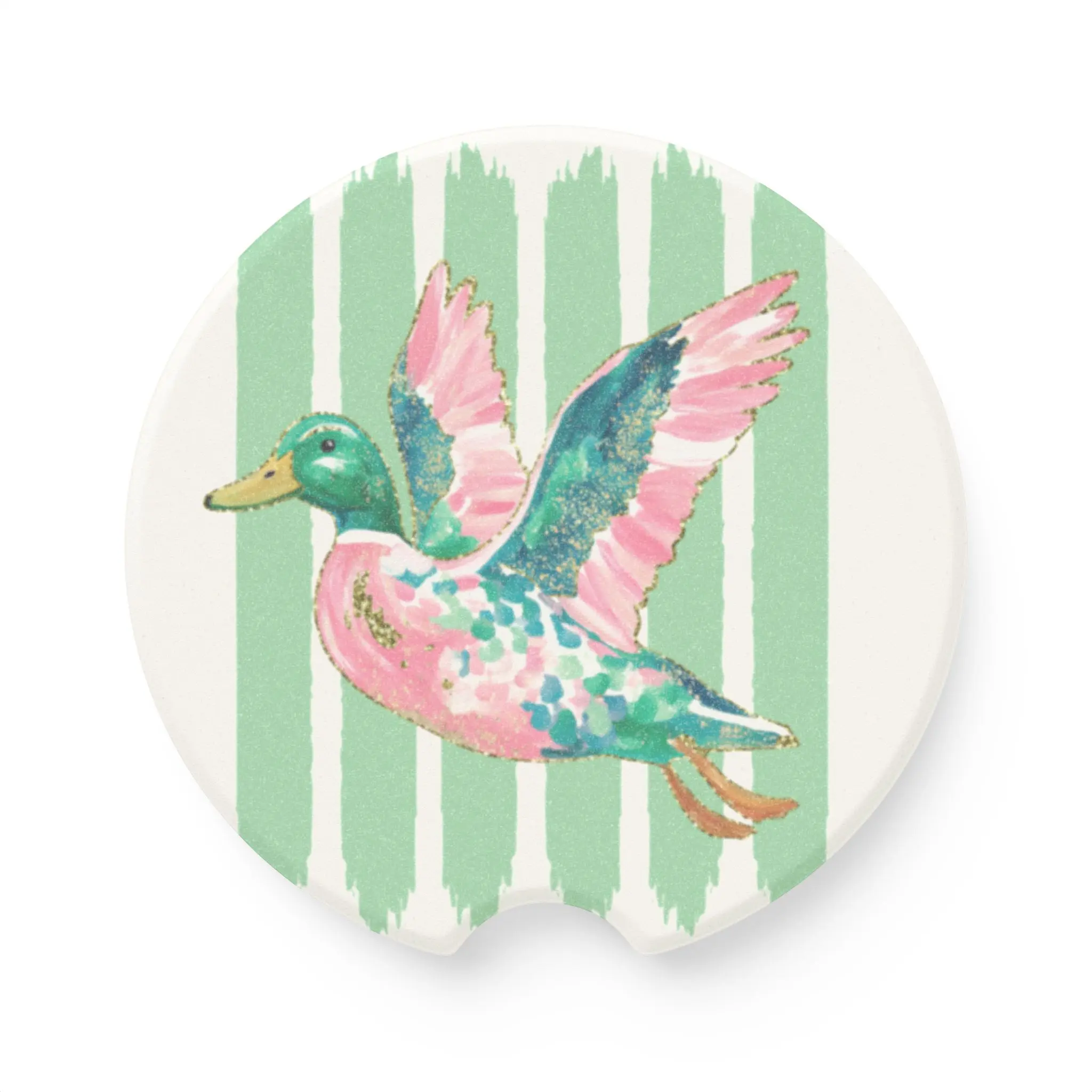 Watercolor Mallard Duck Car Coaster | Soapstone Car Coaster