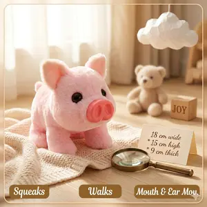 Healing Heart Plushie: Walking Piggy Dreamy Pink Peachy Pig The Snuggle Snout
