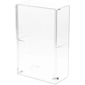 Plymor Clear Acrylic Locking Display Case with Sliding Back, 1 Shelf