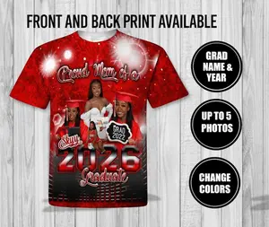 Graduation 3D Shirt, All Over Graduation Shirt, Senior 2026, Custom Graduation, 3D Senior Shirt, Graduation Gift, All Over Printing
