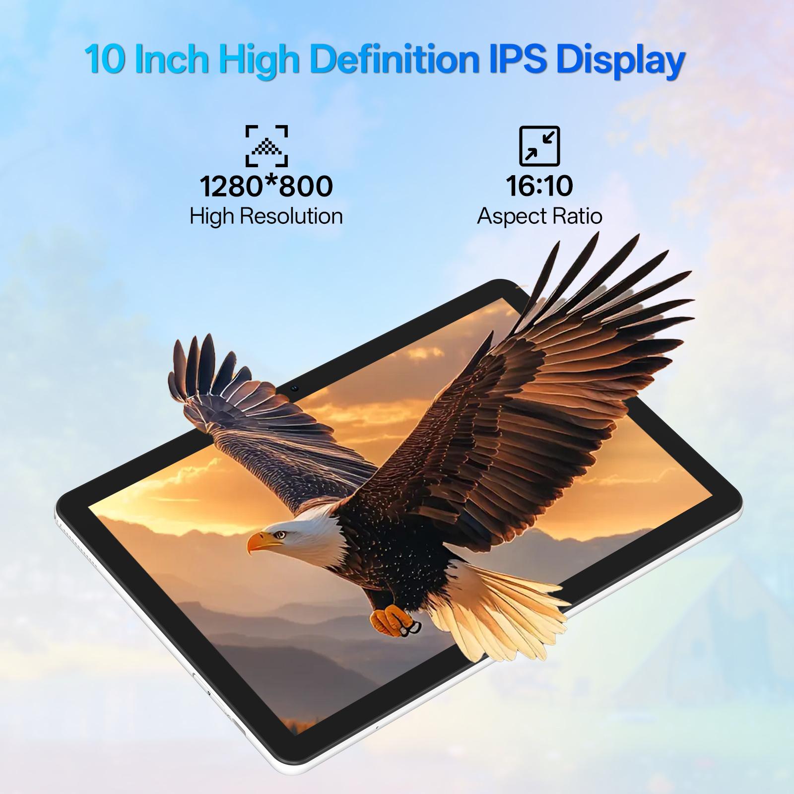 Android 14 Tablet, 10 Inch Tablet with Octa-Core Processor, 3GB RAM 32GB ROM, 1280x800 HD Touchscreen, 2MP+2MP Dual Camera, WiFi 5, Dual Camera, 6000mAh