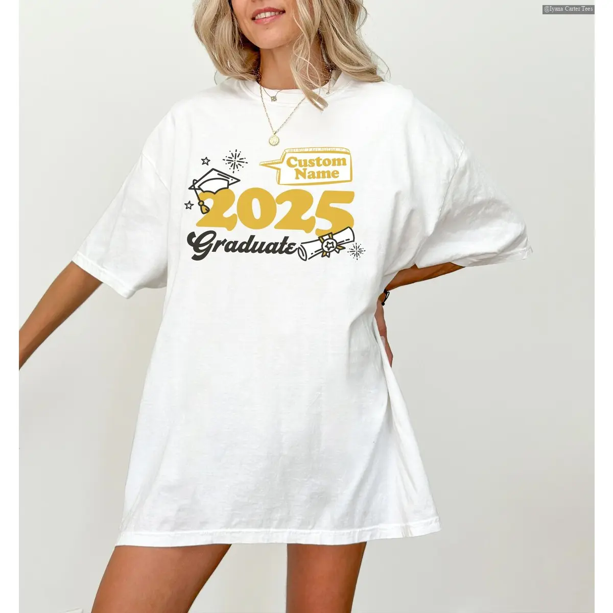 Personalized Graduation Shirts, Add the Graduated name TShirt, Proud Mom of a 2025 Graduate T-Shirts, Designed with face on the Tee with graduation , Unisex Vintage Shirt