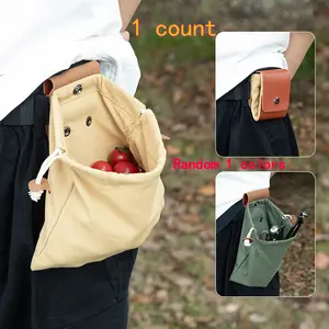 Outdoor Foraging Canvas Bag, Fruit Picking Waist Hanging Tool Belt Bag, Foldable Multi-Functional Tool Storage Bag, Portable Durable Repair Bag, Tool Bag Organizer, Tool Pouch, Detachable Tool Pouches