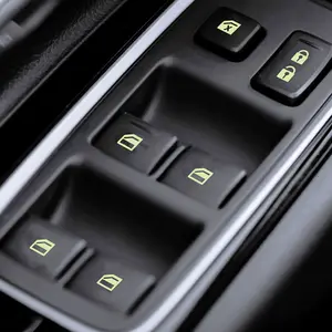 Car Fluorescent Luminous Button Sticker Door Window Lift Night Safety Switch Car Style Decal Switches Relay Decoration Decor