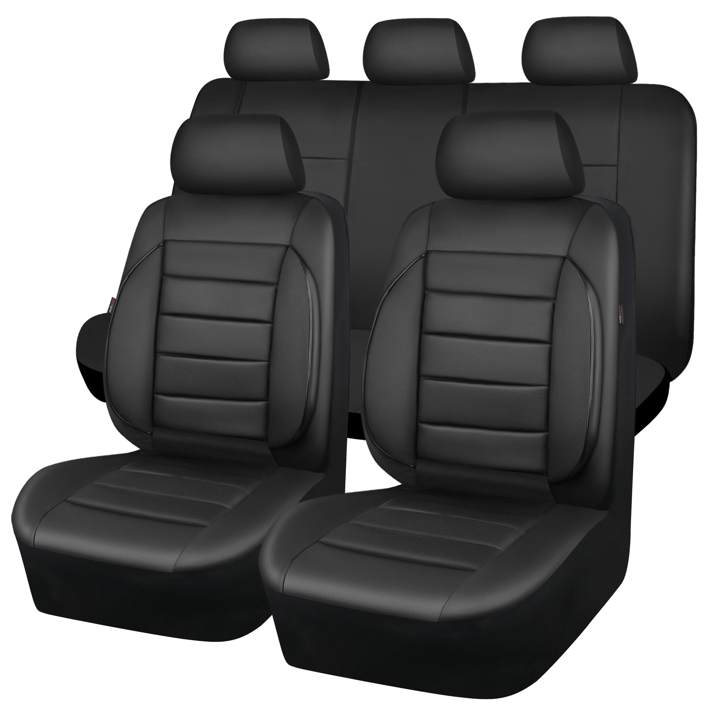 Black -Full Set Leather Car Seat Cover