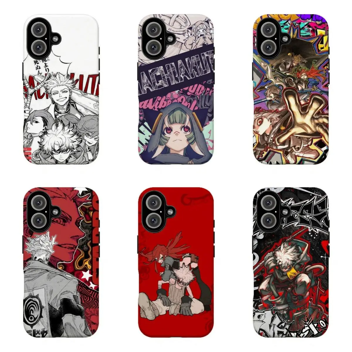 FL-Gach1akuta Rudo & Zanka Red Aesthetic Manga Collage Custom Phone Case - Durable Dual Layer Protective Casing, Accessory for iPhone 11-17 Air Pro Max, Samsung S21-S26, Fan Gift