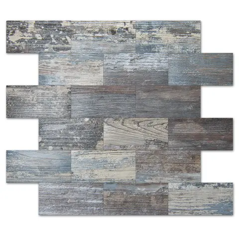 Art3d 10-Pack Peel-and-Stick PVC Backsplash Tiles Sticker Packs (11.4 x 13.5"), Waterproof Adhesive, Heat Resistant, Low-Maintenance, Easy to Apply & Remove, Stylish Casual Pattern for Kitchen, Bathroom Decor