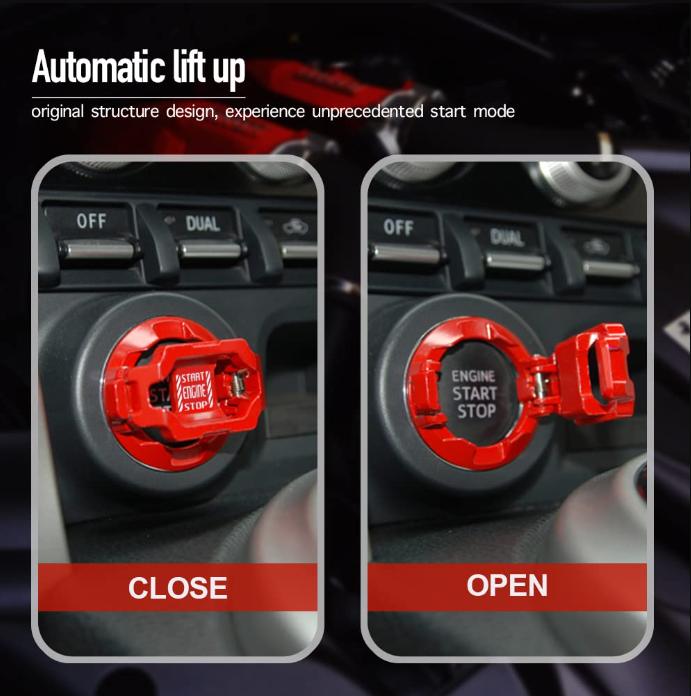 Push Start Button Cover for Cars and Motorcycles – Engine Start/Stop Button Protector and Key Ignition Switch Cover