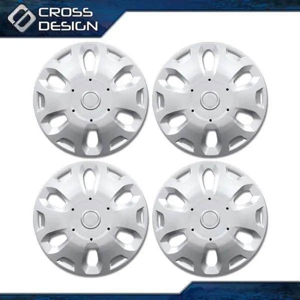 CROSSDESIGN 4PC 15" Full Rim Hub Cap Wheel Disc Covers, Van Accessories Rim Set, Compatible with 2010-2013 Ford Transit Connect Van