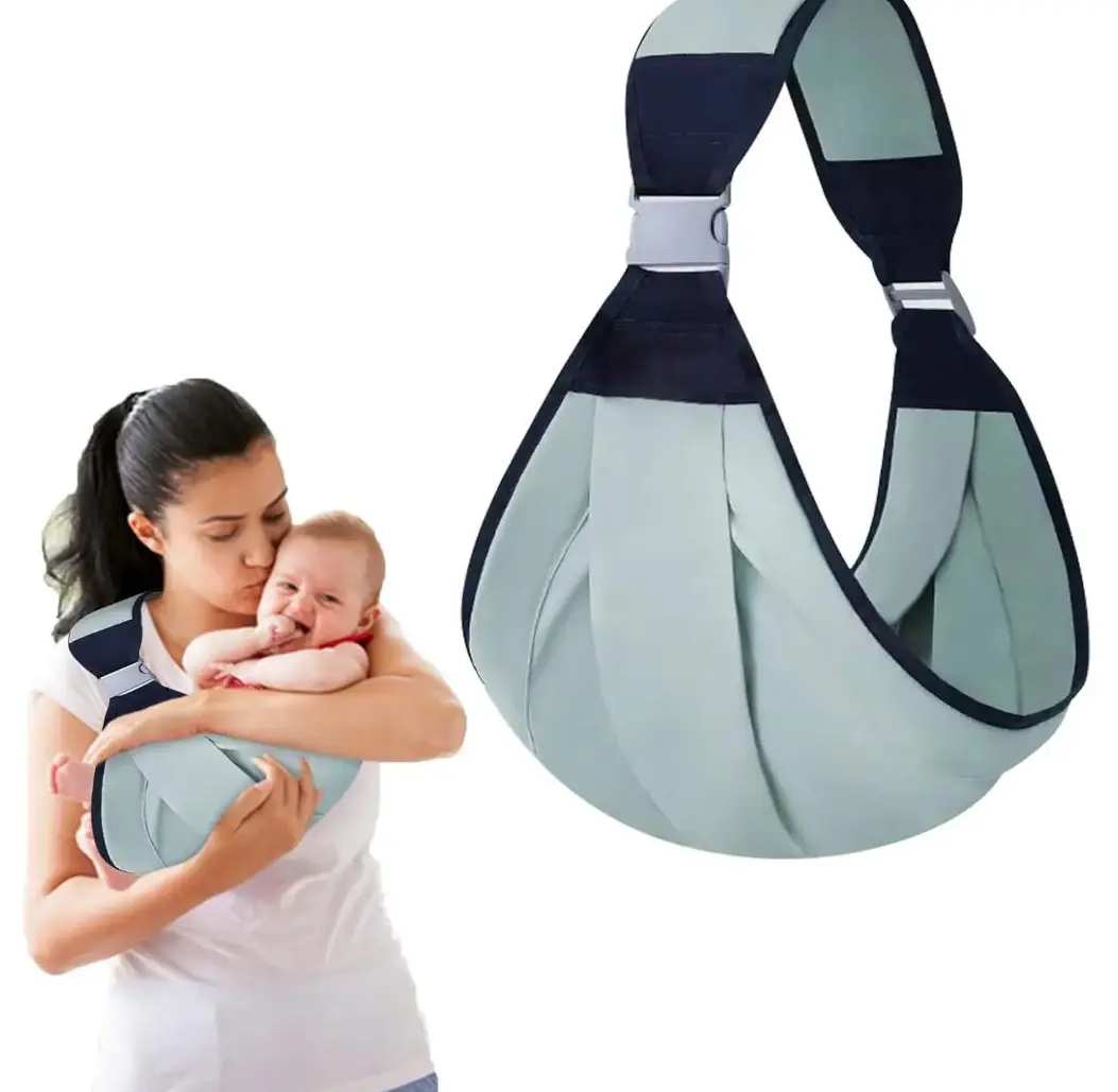 Adjustable Baby Sling Carrier, Soft Lightweight Textile Design for Front Carry, Travel and Daily Outings