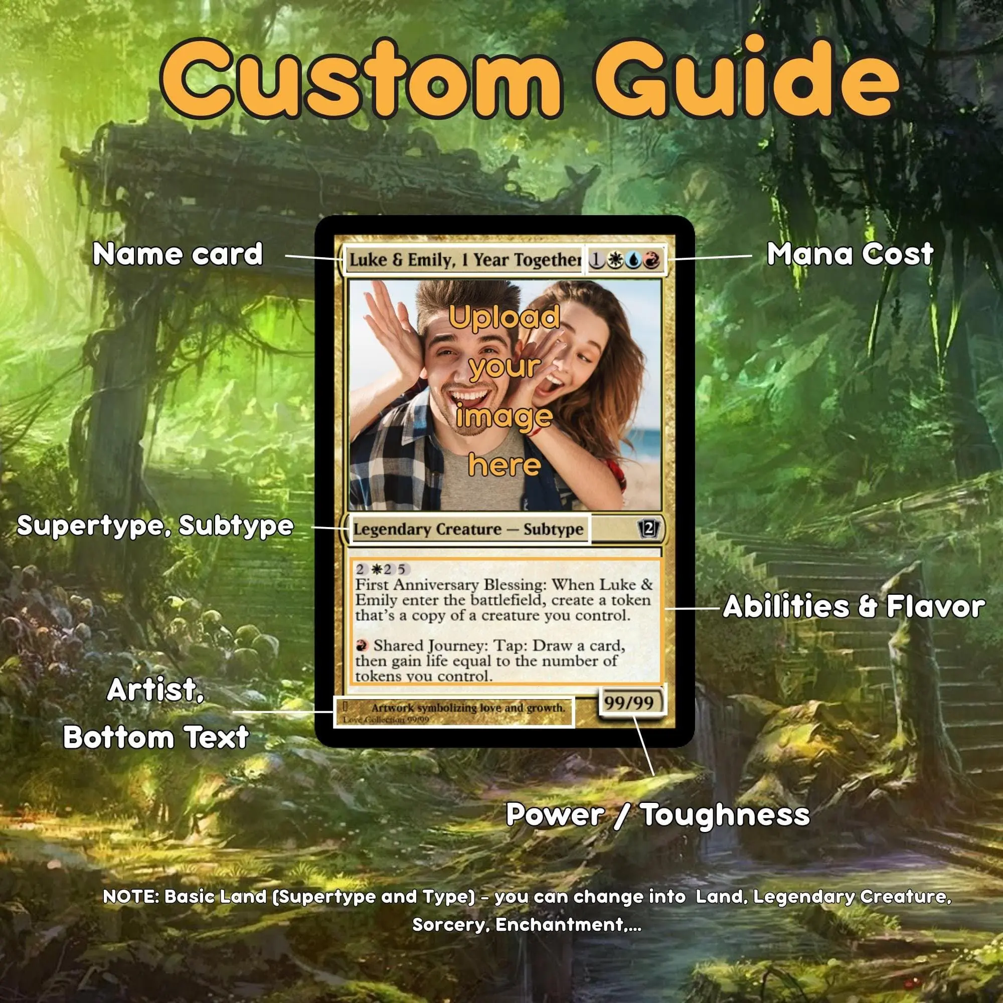 Personalized Anniversary MTG Trading Card, Custom Couple Card, Wedding  Anniversary Gift Magic Card, Gift for Him Her, LGBT Couple Gift - TikTok  Shop