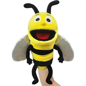 Hand Puppet Realistic Plush Puppet 13",Insect Animal Puppets for Kids Insect Stuffed Animal Hand Puppet with Moveable Mouth,Soft Stuffed Bee Puppet Story Toy Puppets Role Play Show Game