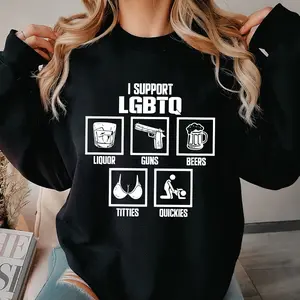 I Support LGBTQ Shirt, Funny Meme Shirt, Rainbow Pride Graphic Tee, Human Rights Shirt, Pride Flag Tee