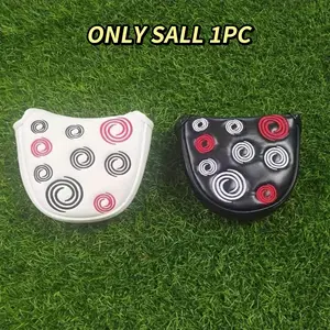Durable PU Leather Golf Club Head Cover, Super Soft Embroidered Golf Club Head Cover with Magnetic Buckle, Suitable for Outdoor Enthusiasts of Both Genders, Golf Accessories