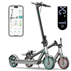 Foldable Electric Scooter, max speed 19MPH, powerful 350W motor, dual brake system, 8.5-inch solid tires, 3 adjustable speed modes, compatible with smart APP control, ideal gift choice.